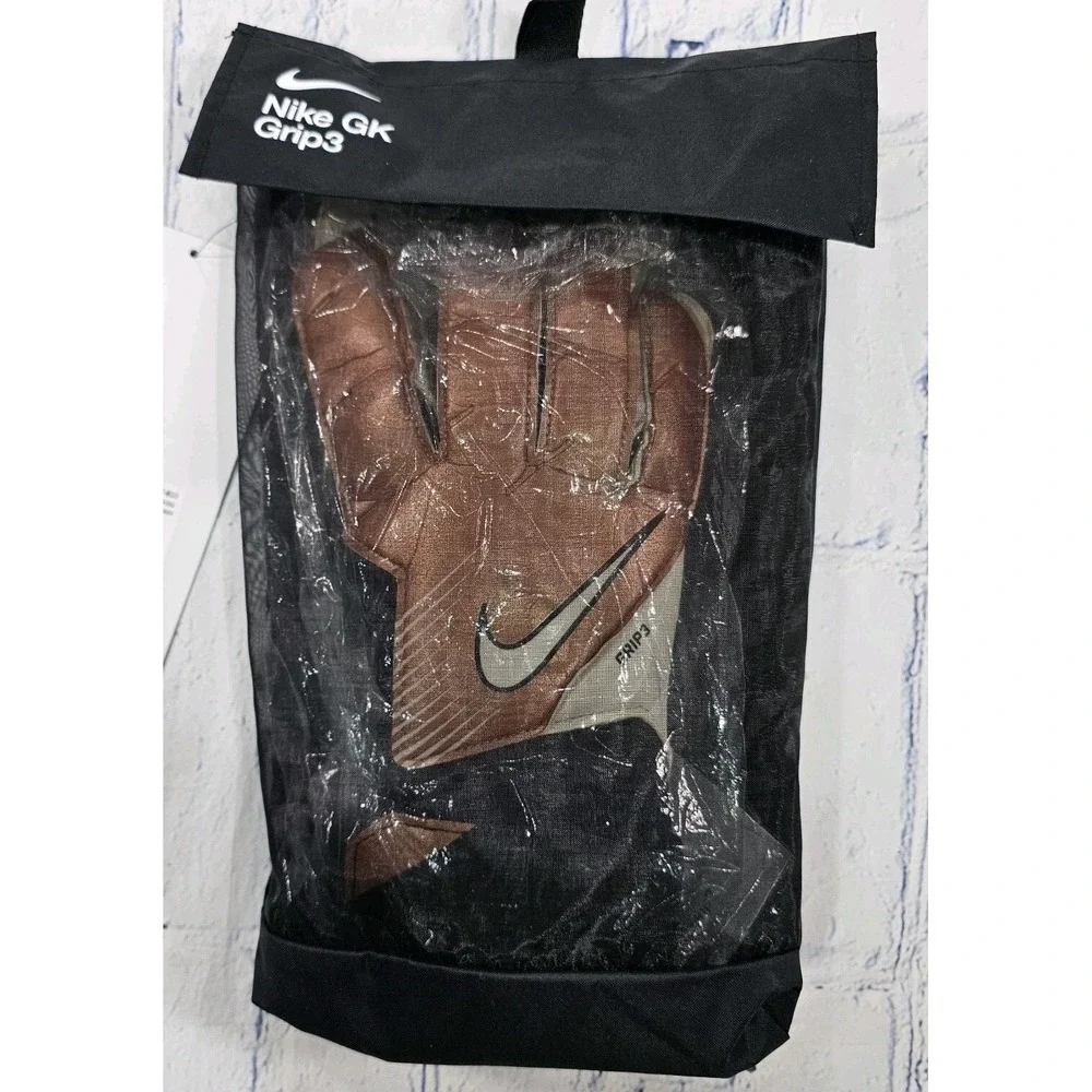 Nike GK Grip 3 ADULT SIZE 9 Goalkeeper Gloves Soccer Copper DV3097-810